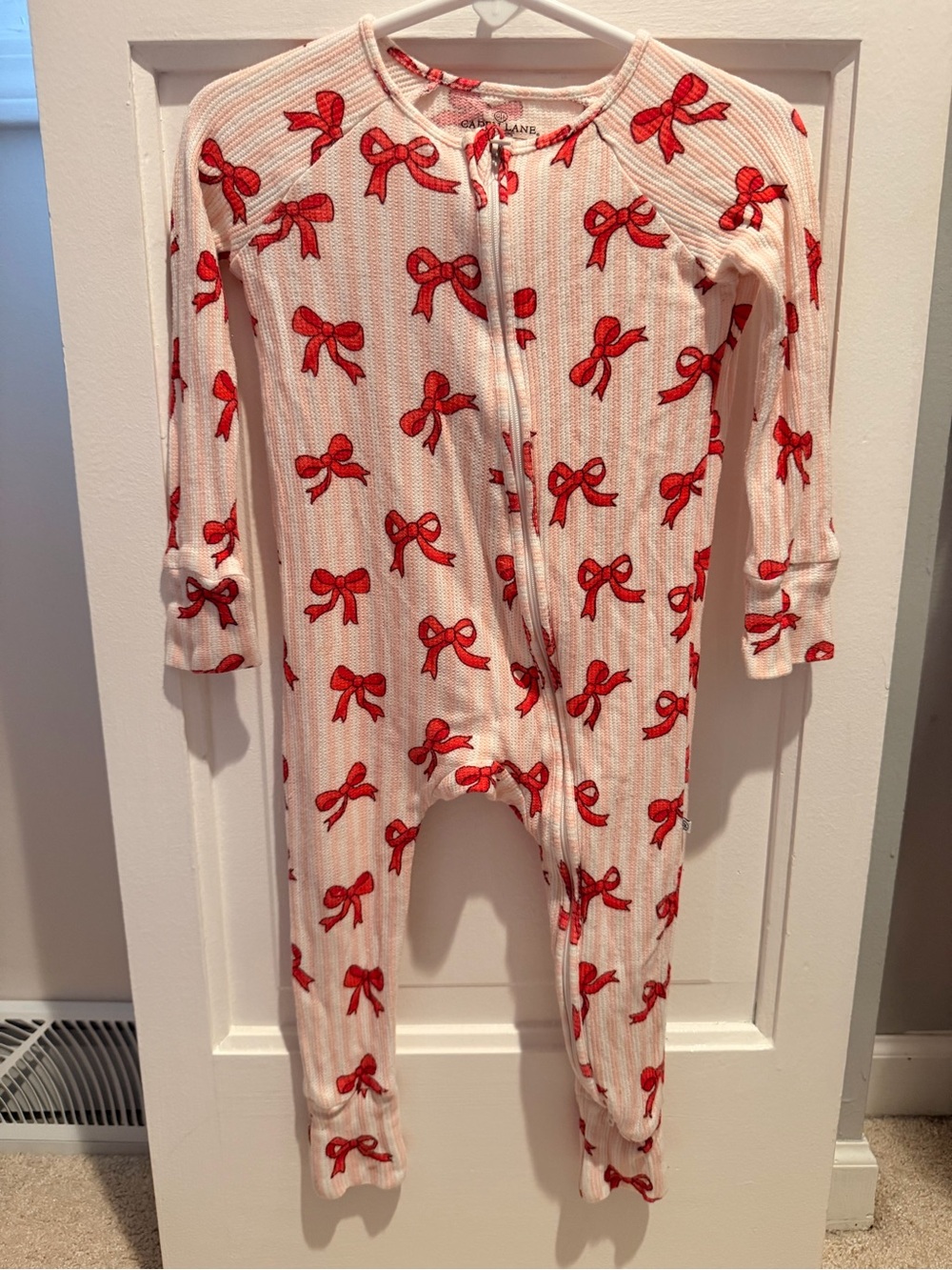 Caden Lane Christmas bow convertible pajamas